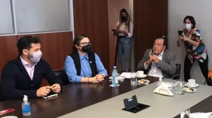 Gisela Marziotta y Matías Tombolini, reunidos con pymes tecnológicas que accedieron a subsidios