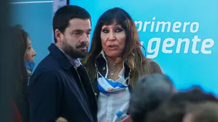 Moria Casán ya es parte de la familia: asistió a la jura de Sergio Massa junto a Pato Galmarini