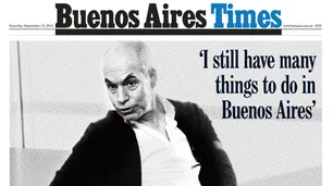 Este sábado en Buenos Aires Times: entrevista exclusiva a Horacio Rodríguez Larreta