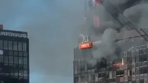 Incendio en una de las torres del World Trade Center en Bruselas