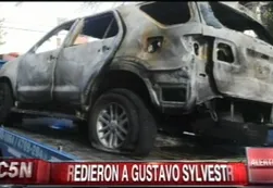 Incendiaron la camioneta de Gustavo Sylvestre