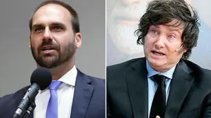 El hijo de Bolsonaro comparó a Milei con su padre: “Yo creo que puedes ser presidente”