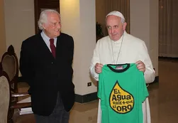Solanas y Tevez también visitaron al papa Francisco