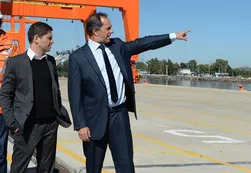 Amor de primavera entre Scioli y Kicillof: recorrieron obras en La Plata