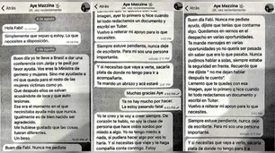 "Nunca me pediste ayuda": qué dicen los chats entre Fabiola Yañez y Ayelén Mazzina aportados a la Justicia