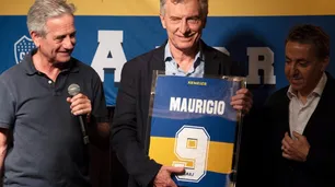 Andrés Ibarra y Mauricio Macri anuncian la candidatura de la fórmula opositora en Boca