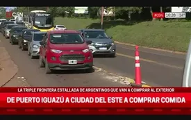 Furor de compras en la triple frontera: largas filas para cruzar en busca de mejores precios