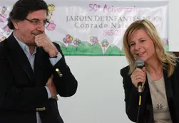 Saintout, la decana militante, hace campaña con el gobierno nacional