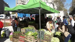 "Feriazo" en Plaza de Mayo: productores venden verduras a diez pesos el kilo
