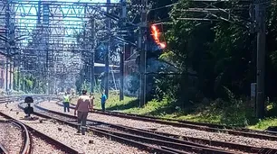 Un árbol que se incendió en las vías afectó el funcionamiento del Tren Roca