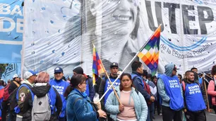 La Cámpora, sindicatos y piqueteros protestaron en el centro porteño contra la represión en Jujuy