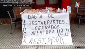 Protesta de gastronómicos: "Un 70% de locales no tienen lugar al aire libre y siguen cerrados"