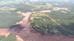 Las impactantes imágenes de la avalancha de lodo en Brasil