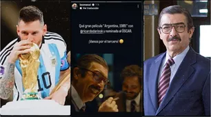 Lionel Messi apoyó a "Argentina, 1985" para los Oscar: "¡Vamos por el tercero!"