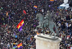 Los seguidores de "Podemos" copan las calles de Madrid