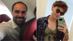 El hijo de Bolsonaro se burló de Estanislao Fernández