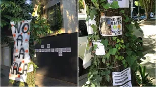 Dos vecinas luchaban para que no talen un árbol: una se encadenó a él y la otra quedó detenida