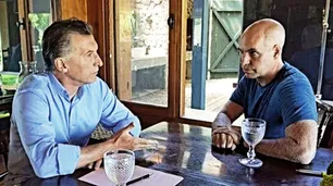 Mauricio Macri y Horacio Rodríguez Larreta en un encuentro ¿casual? en un café de Palermo