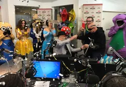 Jorge Lanata festejó su cumpleaños con La Mosca, Barney, un Minion y princesas de Disney