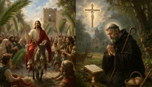 Domingo de Ramos y San Eustasio: El triunfo de la Cruz y la humildad del abad