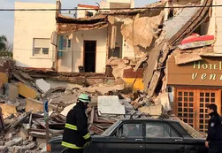 Se derrumbó un hotel en Santa Teresita