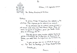 La carta del Papa Francisco a Cristina Fernández de Kirchner