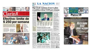 A 20 años de la crisis de 2001: qué decían las tapas de los diarios del 2 de diciembre