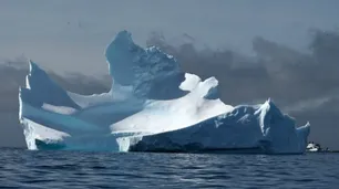 Descubren un espeluznante rostro en un hielo de la Antártida