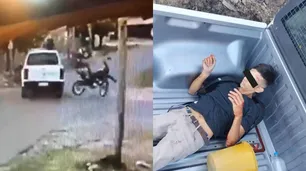 Video: motochorro huía de un tiroteo, chocó contra un patrullero y terminó dentro del móvil