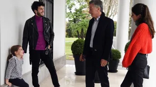 Macri llevó a Tini Stoessel y Sebastián Yatra a Olivos para cumplir el sueño de Antonia