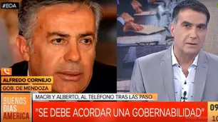 Cornejo se despegó de Macri: "Hoy Alberto Fernández también tiene poder"