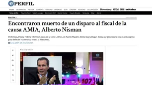 Así informaron PERFIL y los portales del mundo sobre la muerte de Nisman