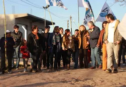 Saintout, la decana militante, hace campaña con el gobierno nacional