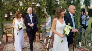 Néstor Grindetti se casó con Karina Spalla en medio de la campaña
