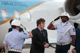 El presidente Javier Milei habla en el G20