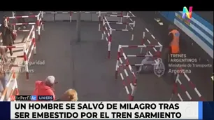 Un hombre se salvó de milagro luego de ser atropellado por el tren Sarmiento