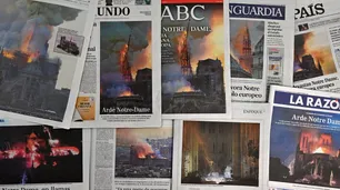 Así reflejaron los diarios del mundo el incendio en la catedral de Notre Dame