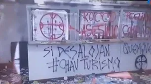 "Chau turismo", un grupo mapuche vandalizó la oficina de Turismo de El Bolsón