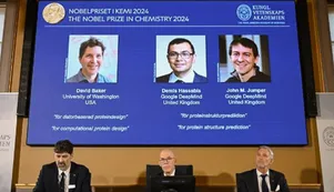 Premio Nobel de Química para los norteamericanos David Baker y John Jumper y el británico Demis Hassabis