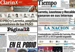 Las diferentes miradas sobre las PASO, según las tapas de los diarios