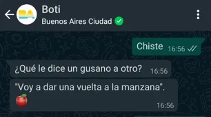 Furor por los chistes de Boti, el chatbot de Whatsapp de la Ciudad