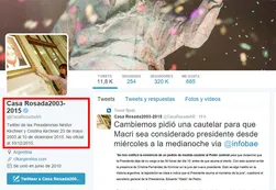 Militantes K se apropiaron de la cuenta oficial de Twitter de Casa Rosada