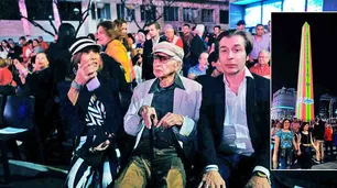 Julio Le Parc usó el Obelisco como lienzo para su arte