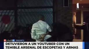 Chacarita: detuvieron a un youtuber con un temible arsenal de armas de fuego