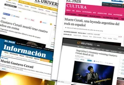 Murió Cerati | Los medios del mundo se hacen eco del fallecimiento de uno de los íconos del rock