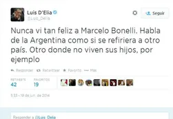 D'Elía tuiteó lo mismo que Rial sobre los fondos buitre