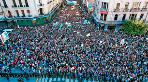 La primera marcha que molestó a Milei