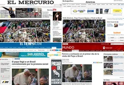 La visita del Papa a Brasil en los diarios del mundo