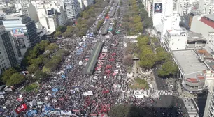 La protesta social que copó el centro de Buenos Aires, en fotos