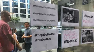 Nuevo escrache a Darthes en una sucursal del Banco Nación en San Pablo